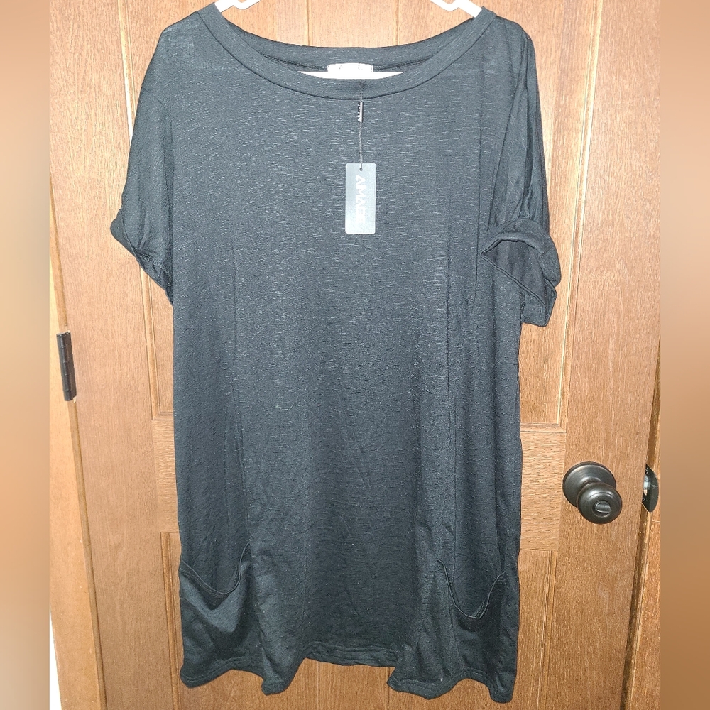 Casual Black Women's Tunic